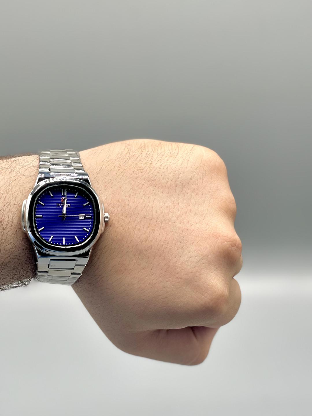 MEN'S UNISEX QUARTZ WATCH WITH CHAIN STRAP WATER RESISTENCE CHRONOGRAPH