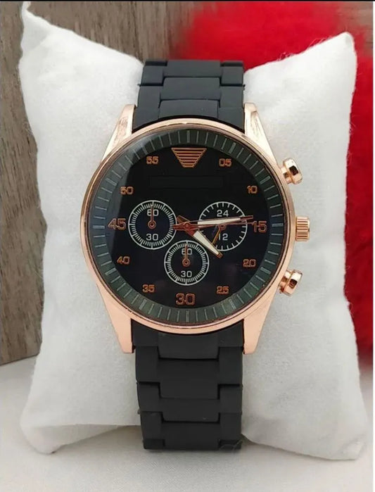 Golden Black with round Dial watch for Men