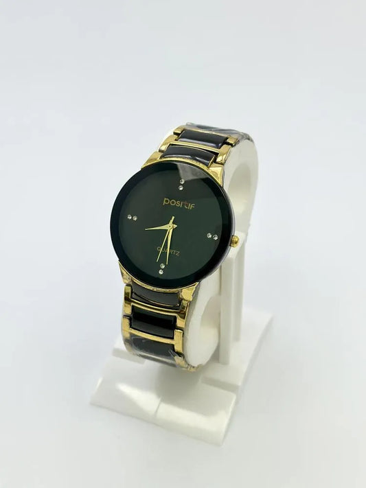 Golden Black Men's Formal Analogue Watch