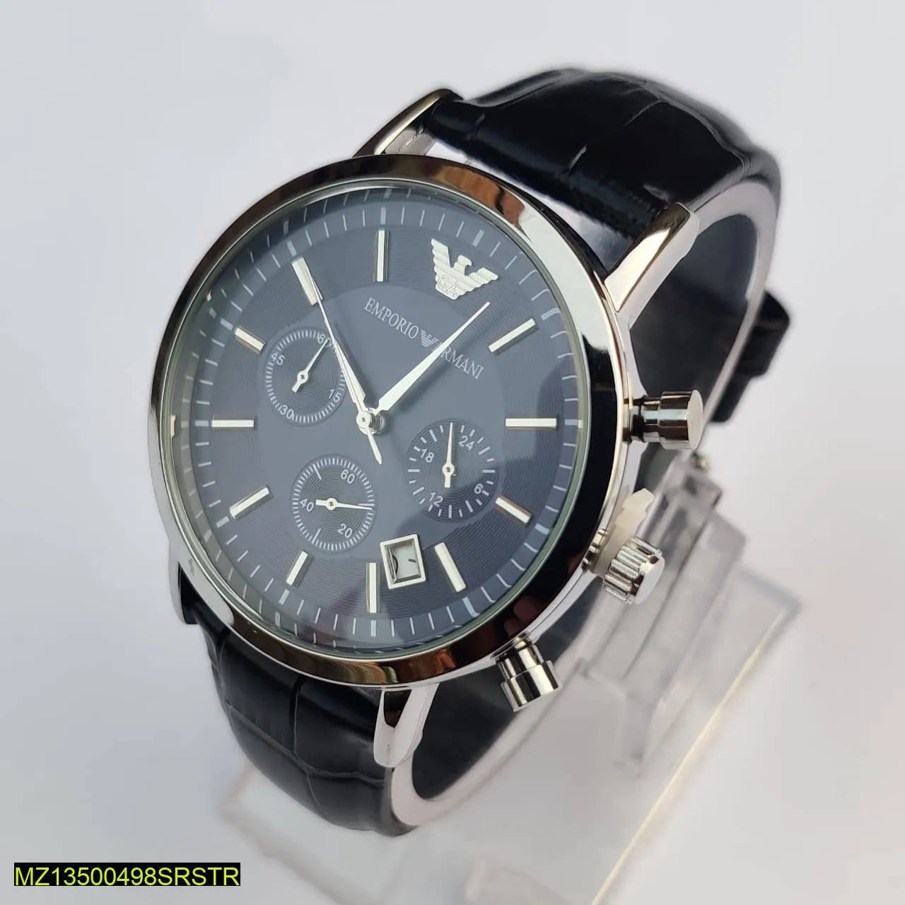 Modern Silver Black Men's Semi Formal Analogue Watch