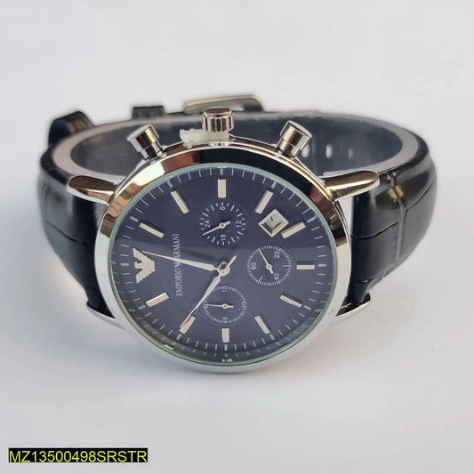 Modern Silver Black Men's Semi Formal Analogue Watch